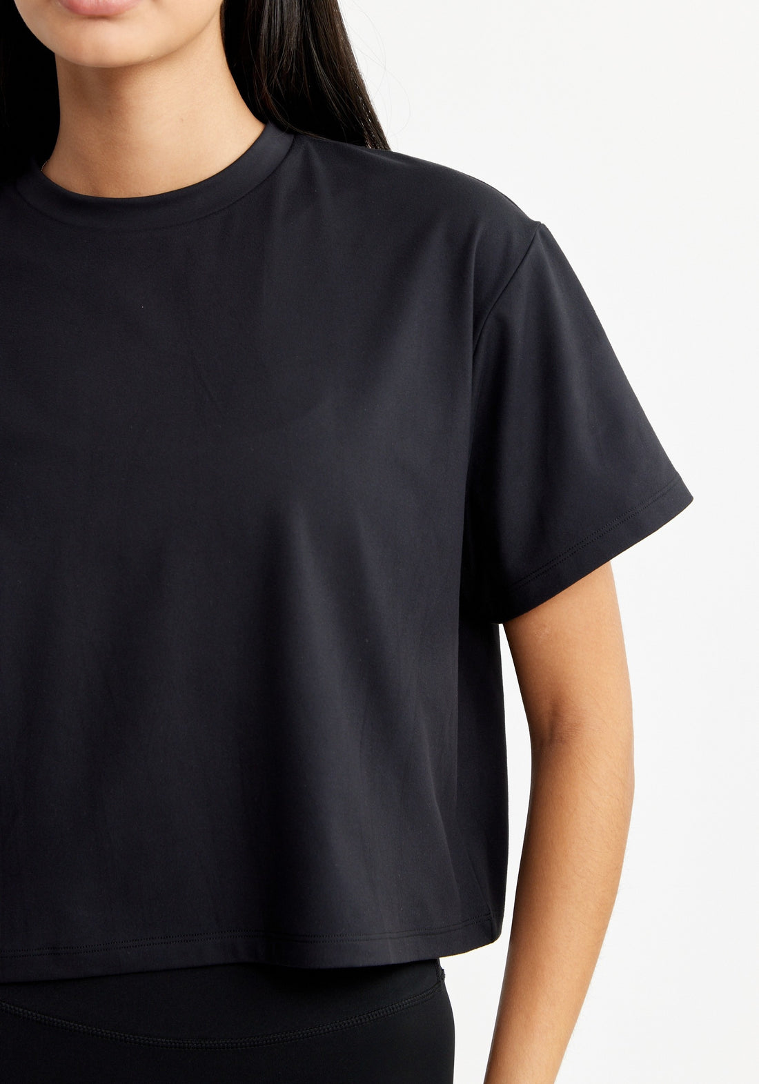 Butter Soft Cropped Tee Black