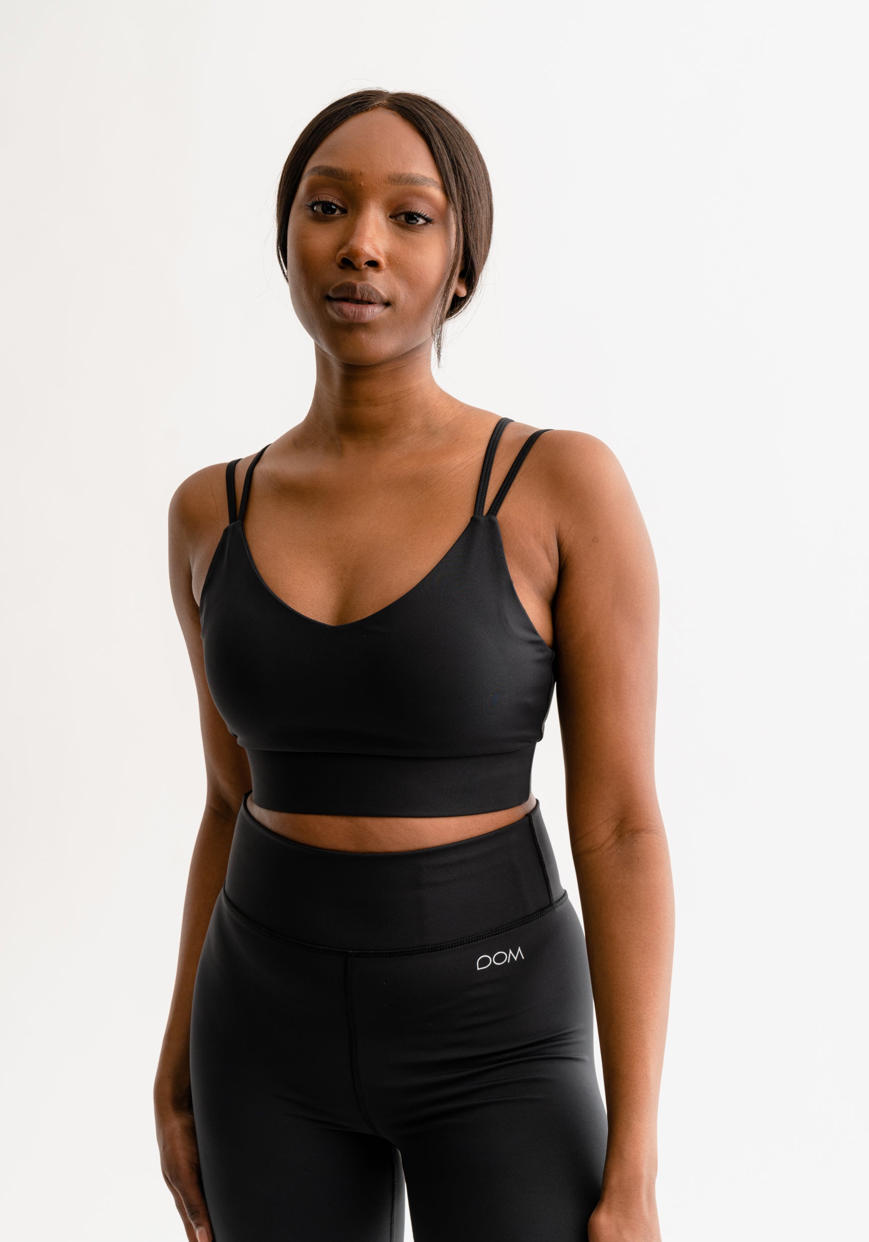 Amina Sports bra Crossed Stripe Black