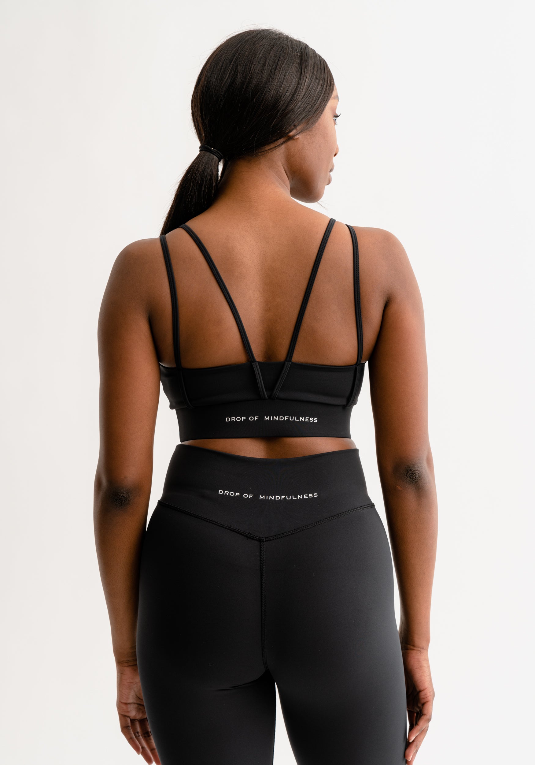 Amina Sports bra Crossed Stripe Black