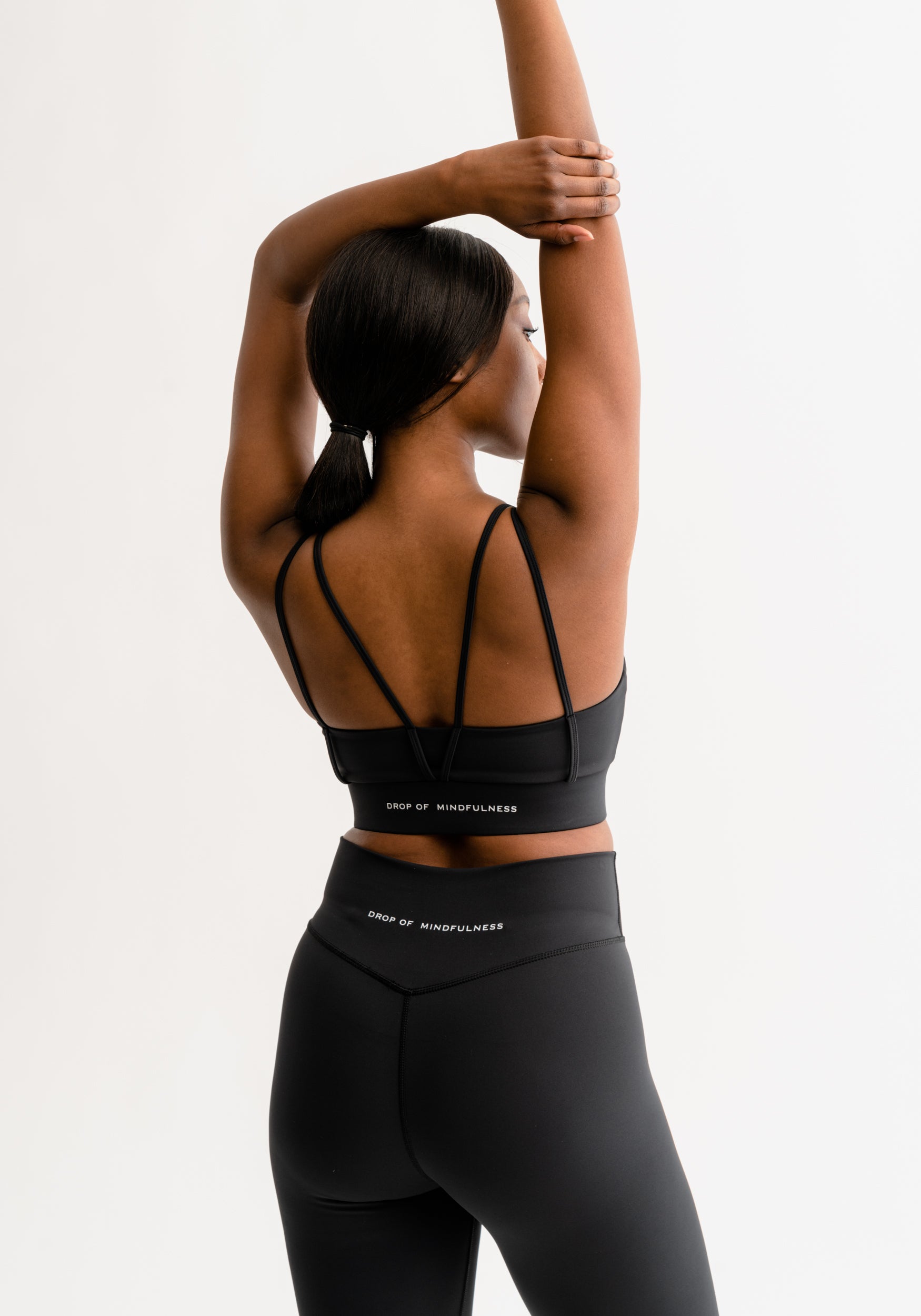 Amina Sports bra Crossed Stripe Black