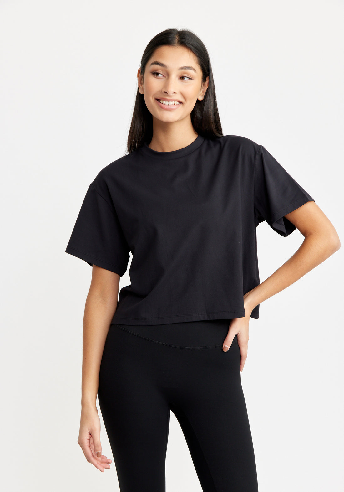 Butter Soft Cropped Tee Black