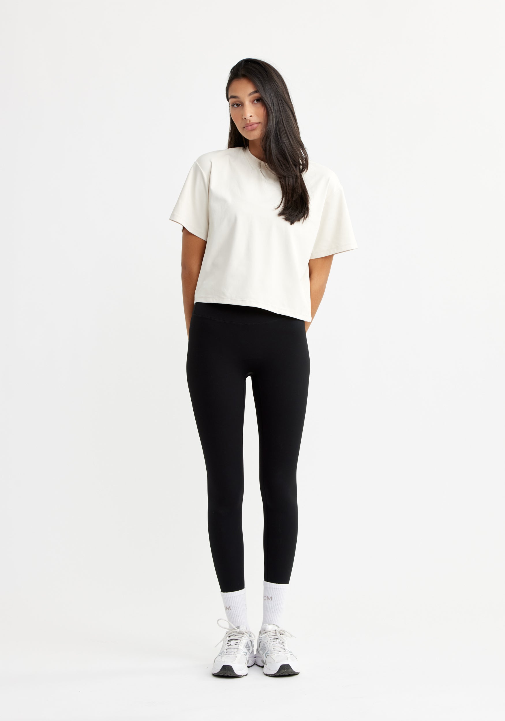 Butter Soft Cropped Tee Cream White