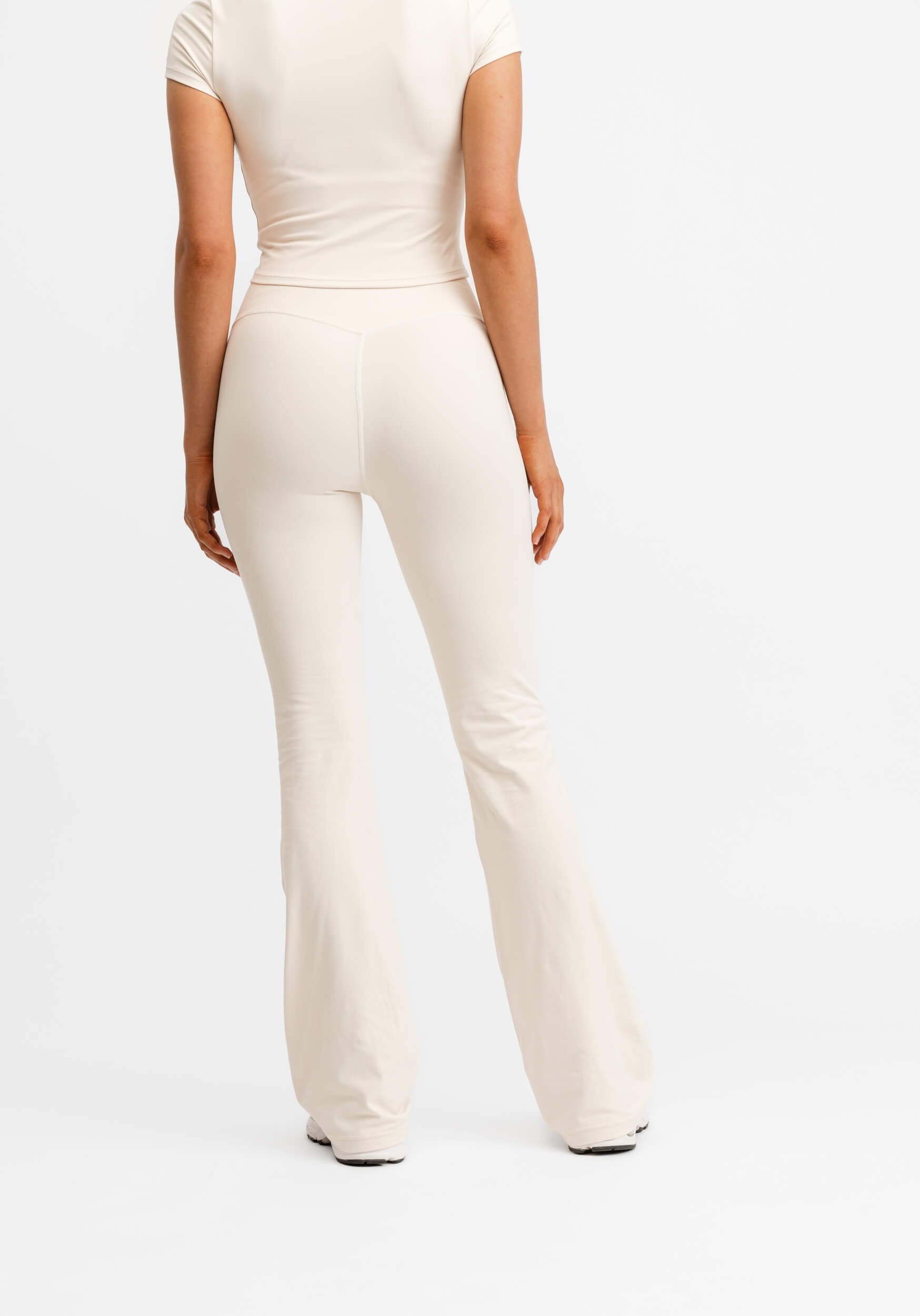 Butter Soft Flare Tights Cream White