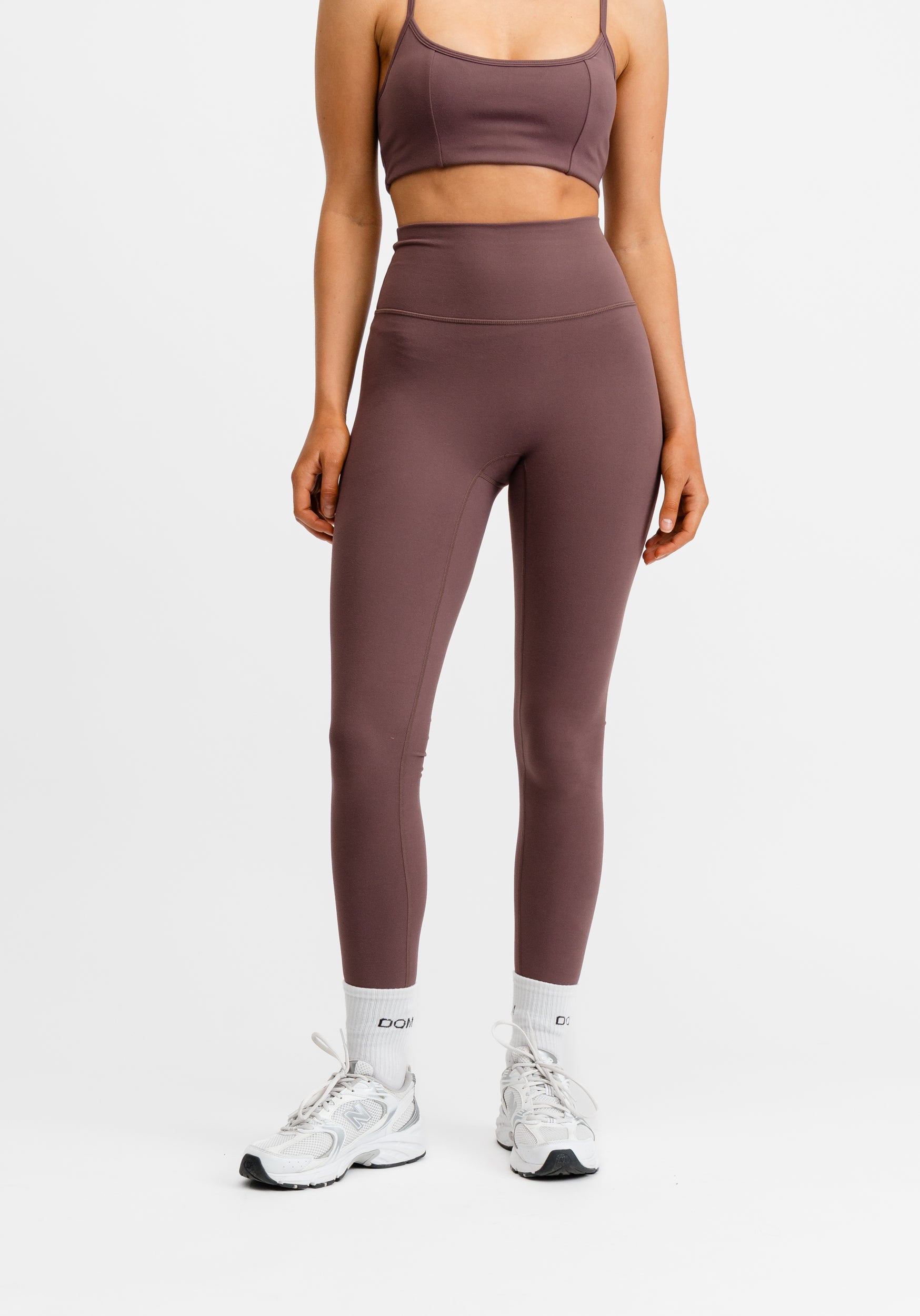 Butter Soft High Waist Tights Dark Mauve