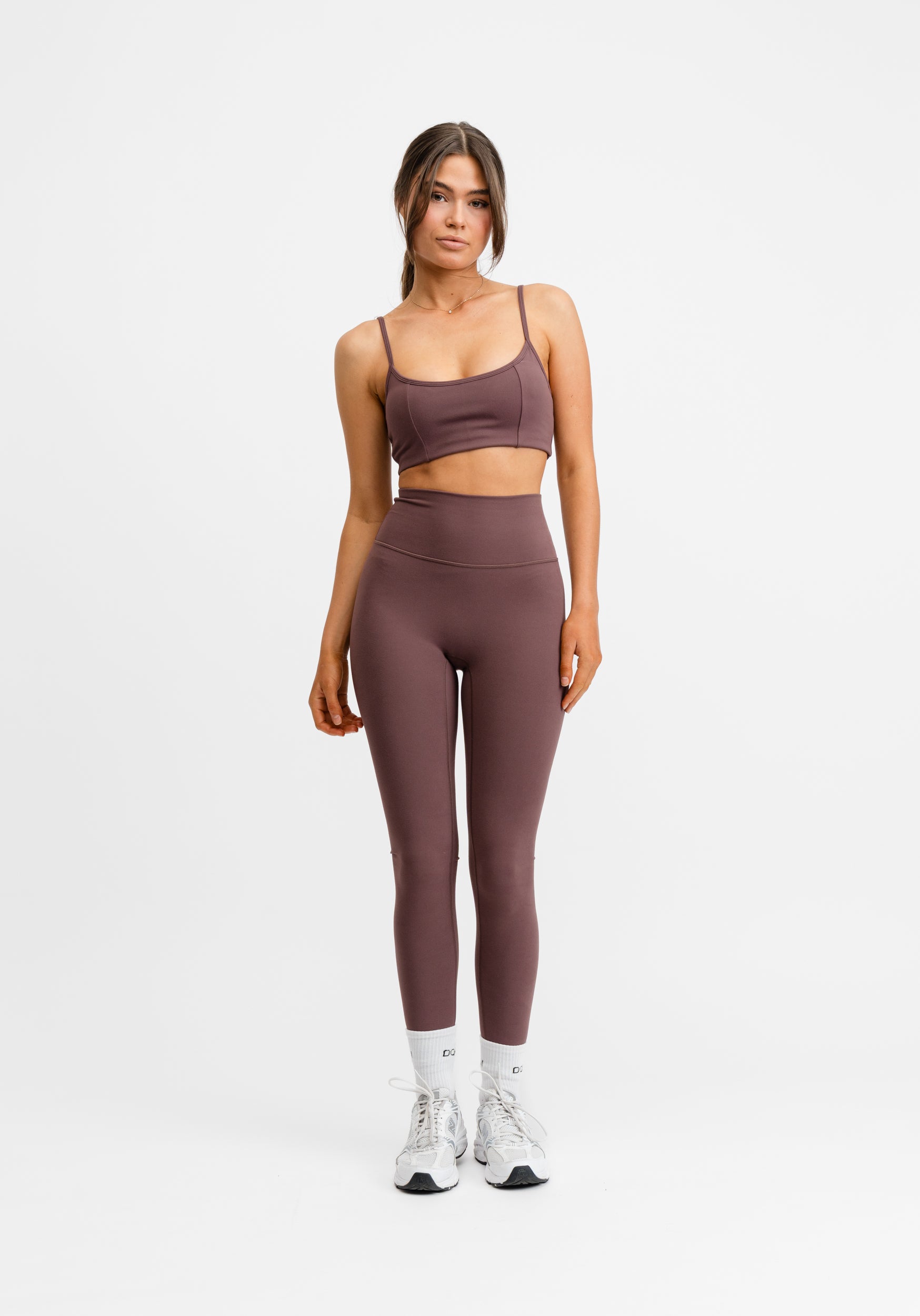 Butter Soft High Waist Tights Dark Mauve
