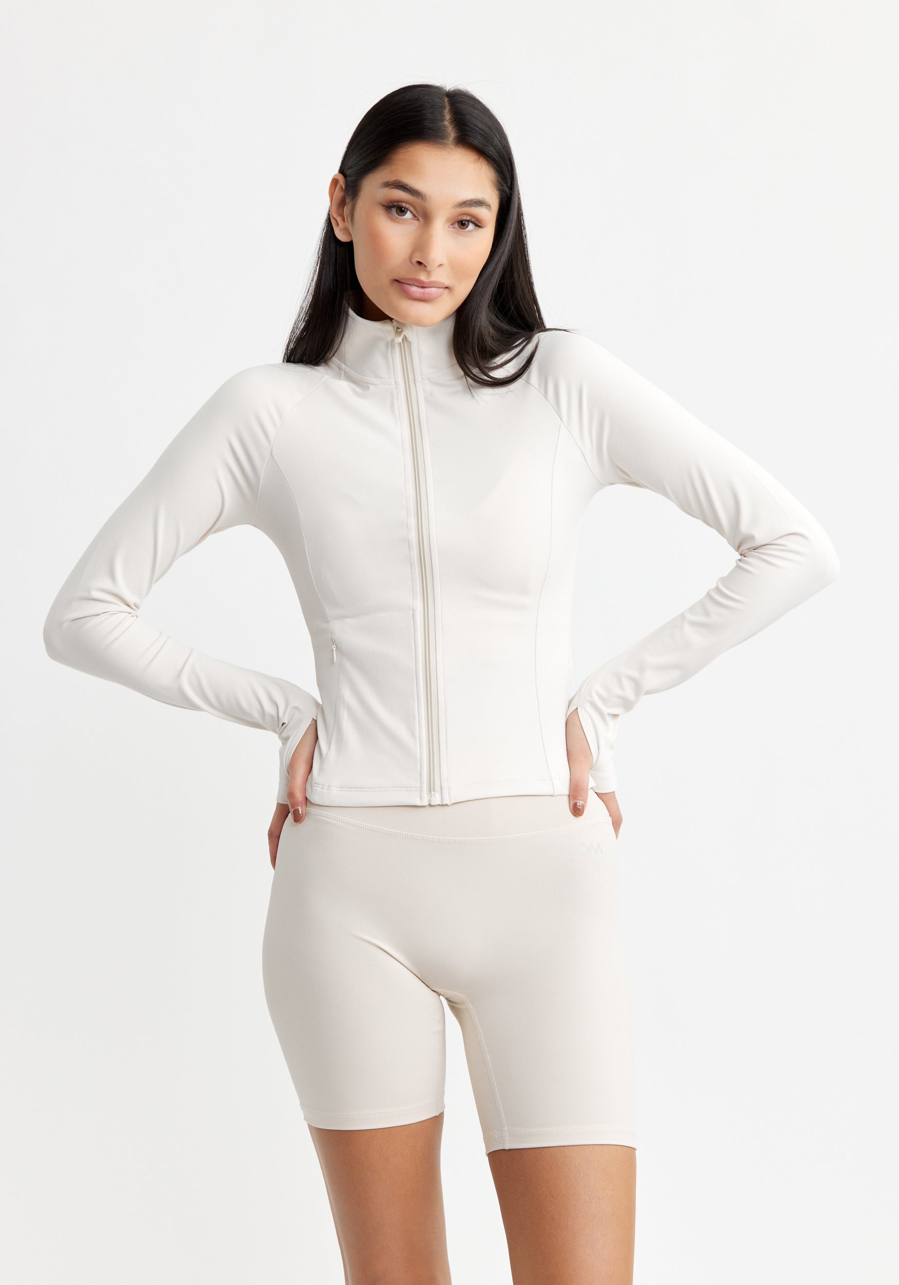 Butter Soft Zip Cardigan Cream White