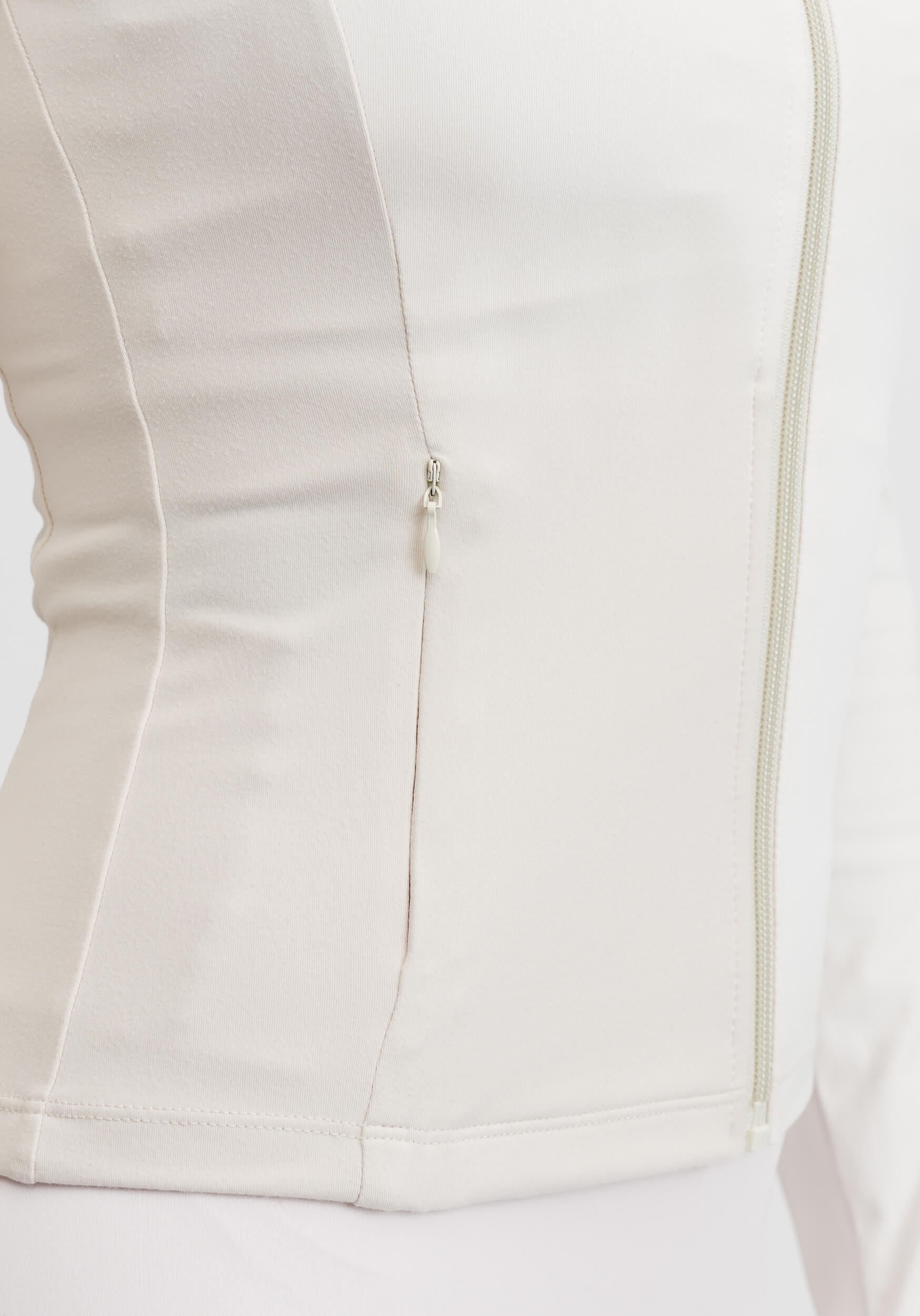 Butter Soft Zip Cardigan Cream White