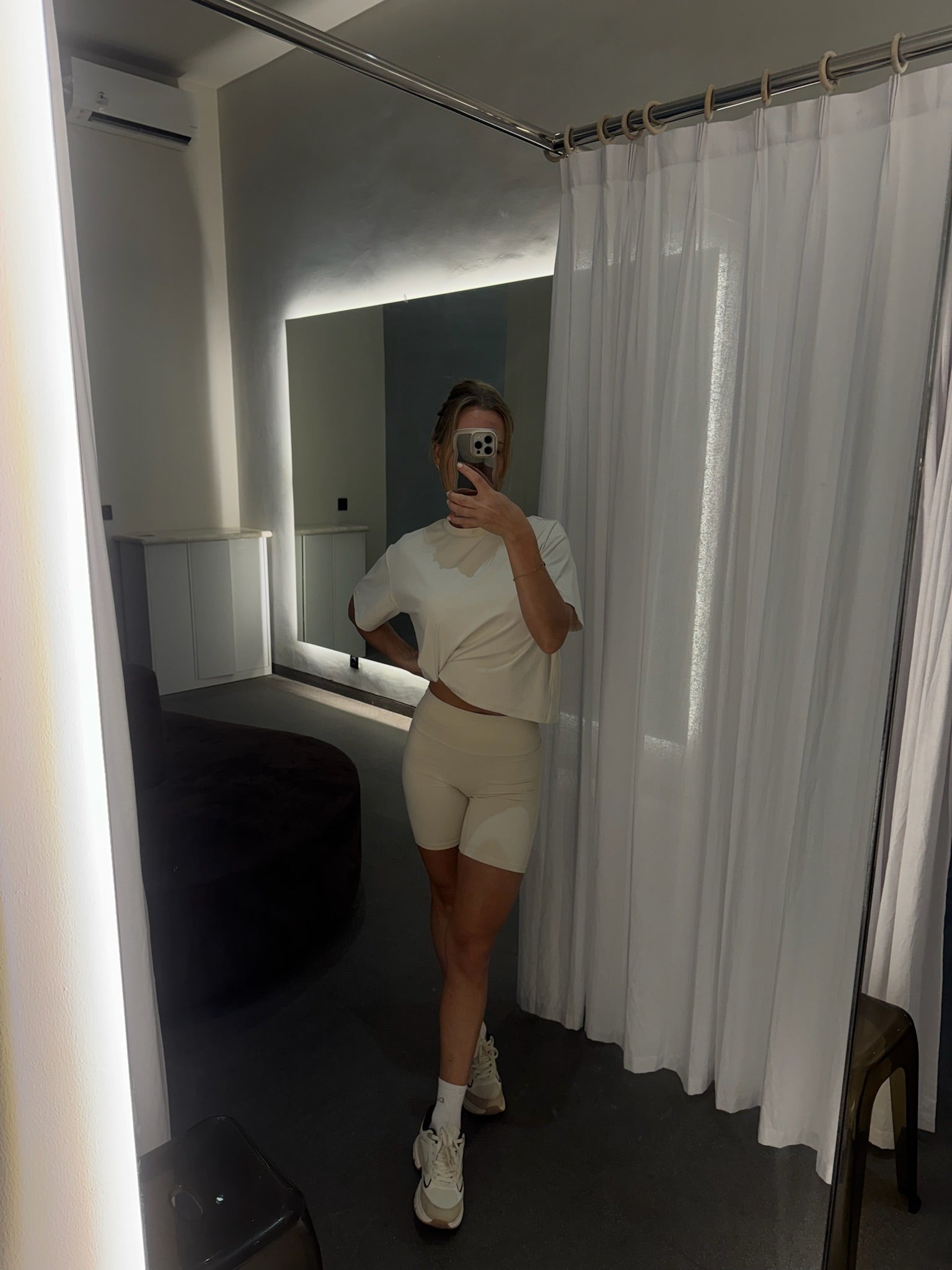Butter Soft Cropped Tee Cream White
