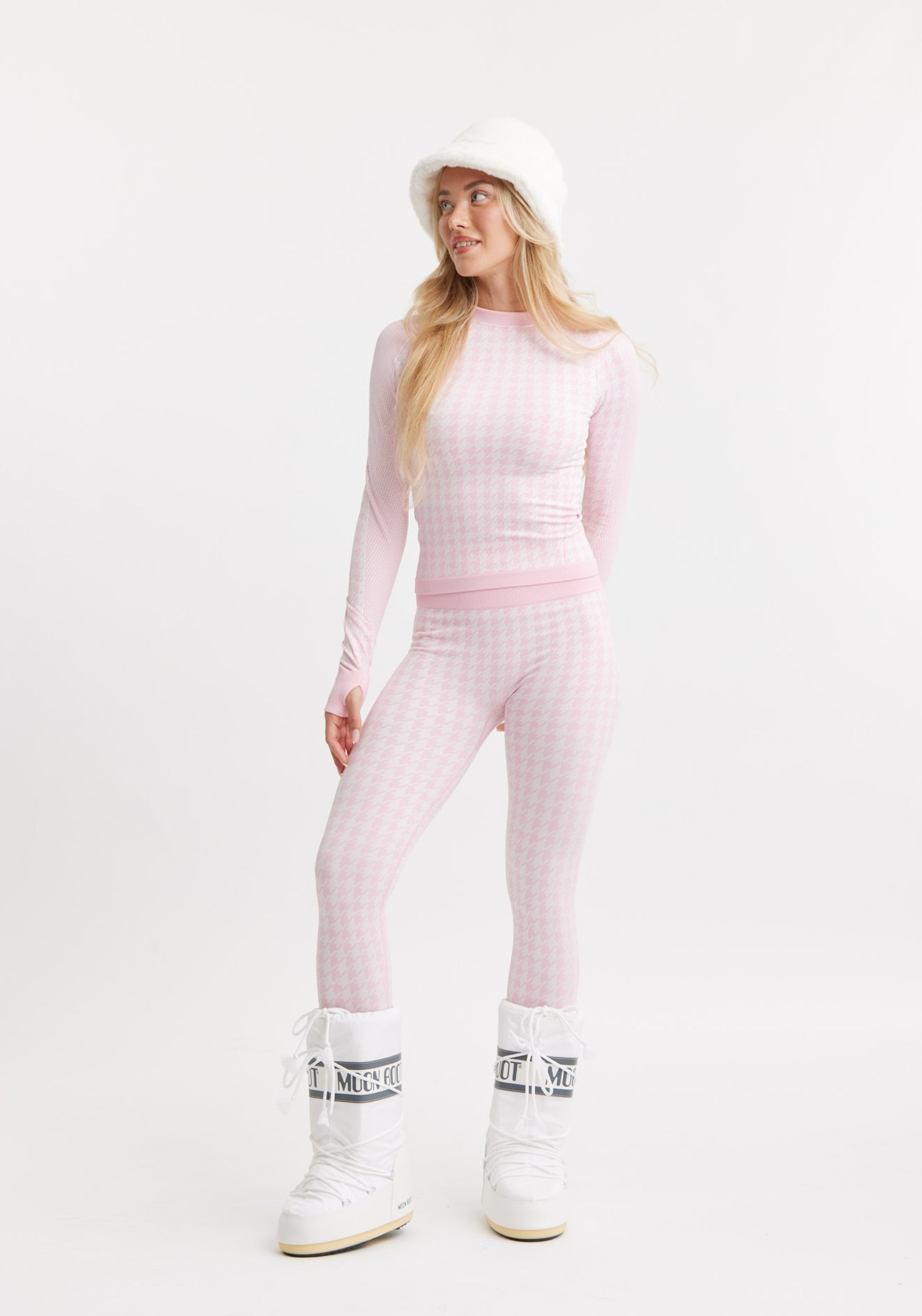 Seamless Base Layer Tights Pink