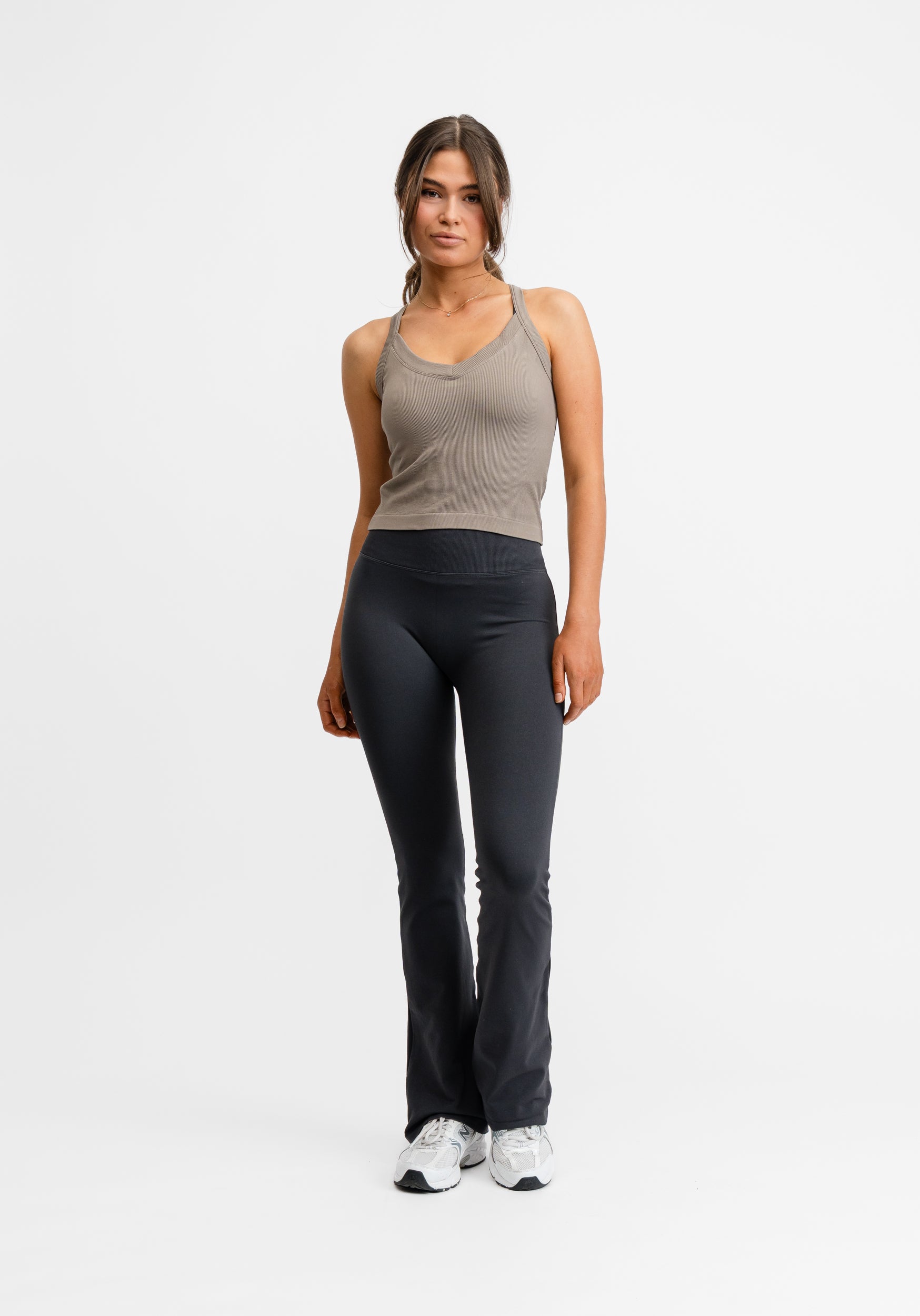 Seamless Flare Tights Dark Grey