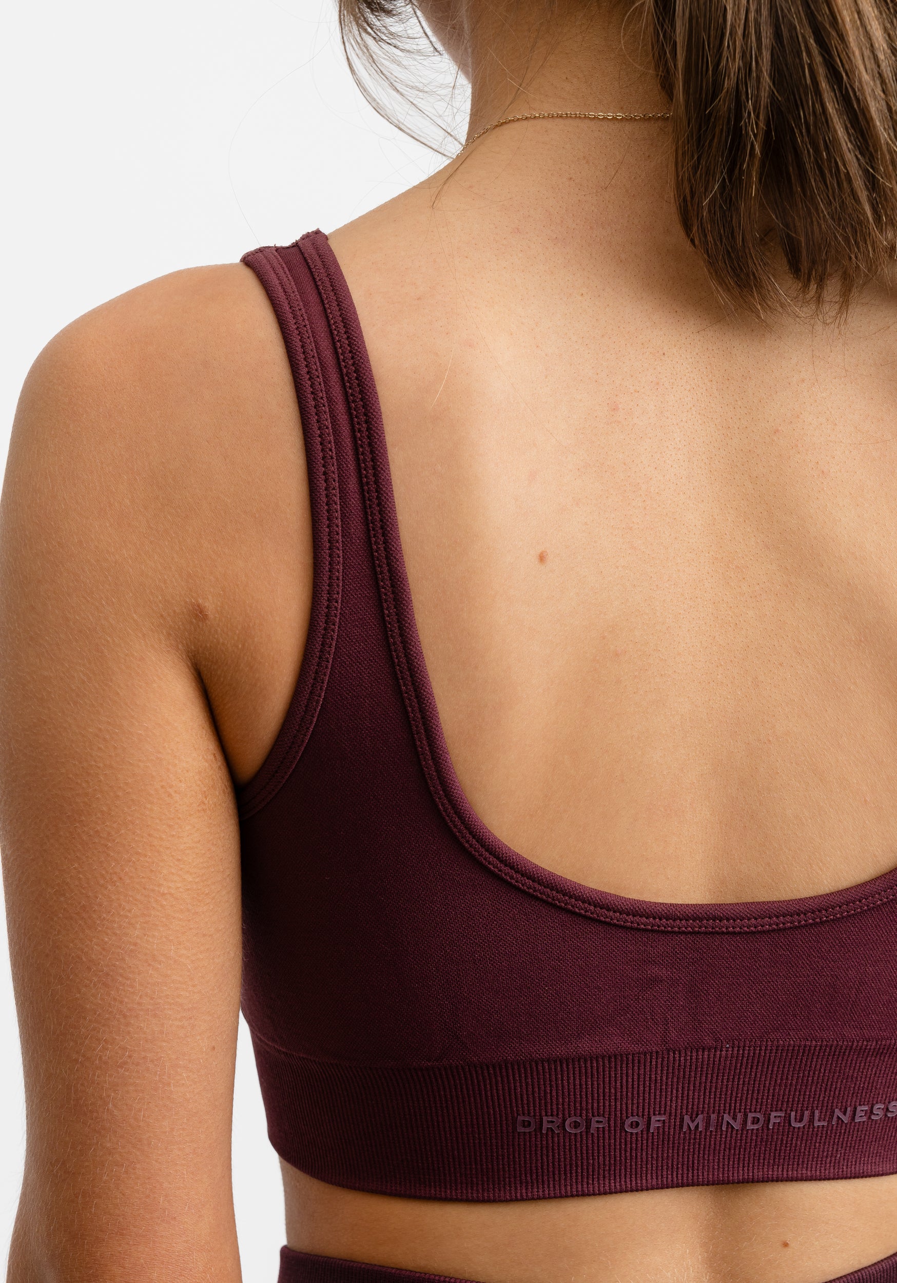 Seamless Deep V Sports Bra Redwood