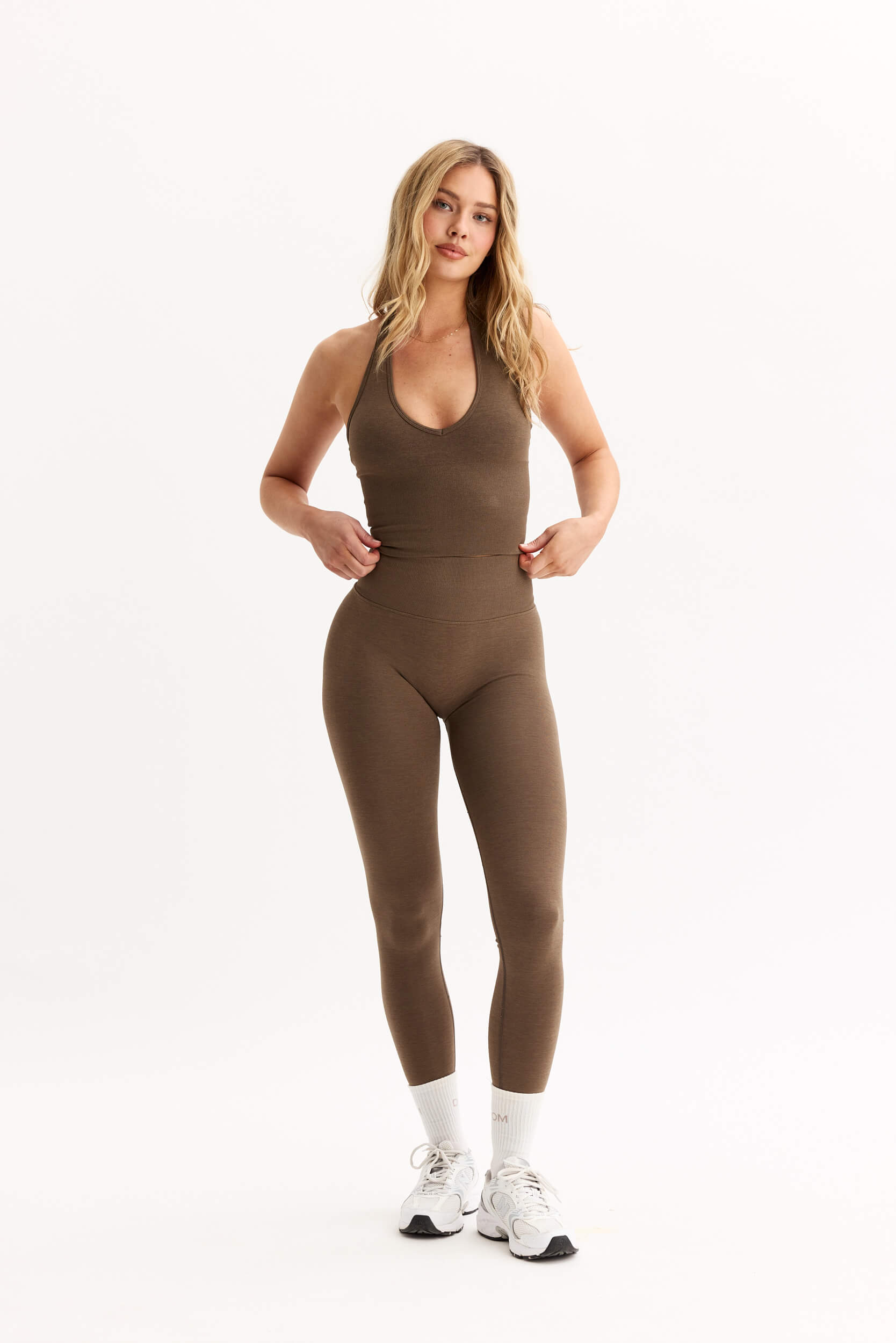 Seamless Delight Halterneck Top Hazel Melange