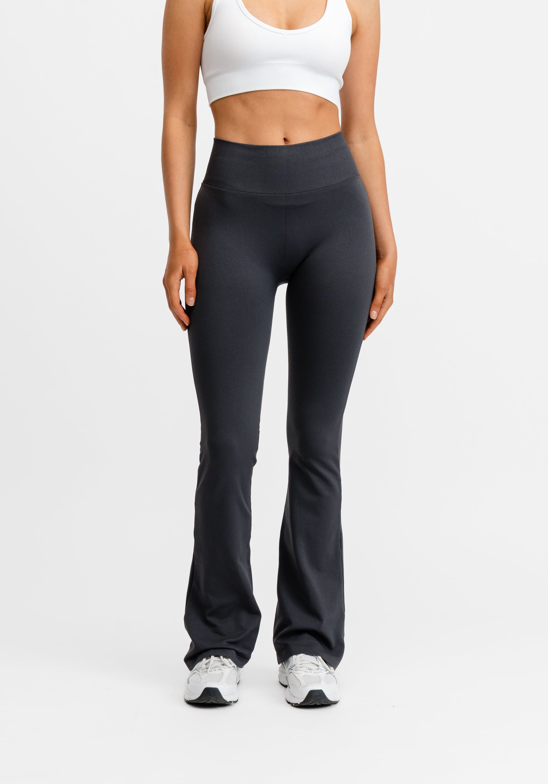 Seamless Flare Tights Dark Grey