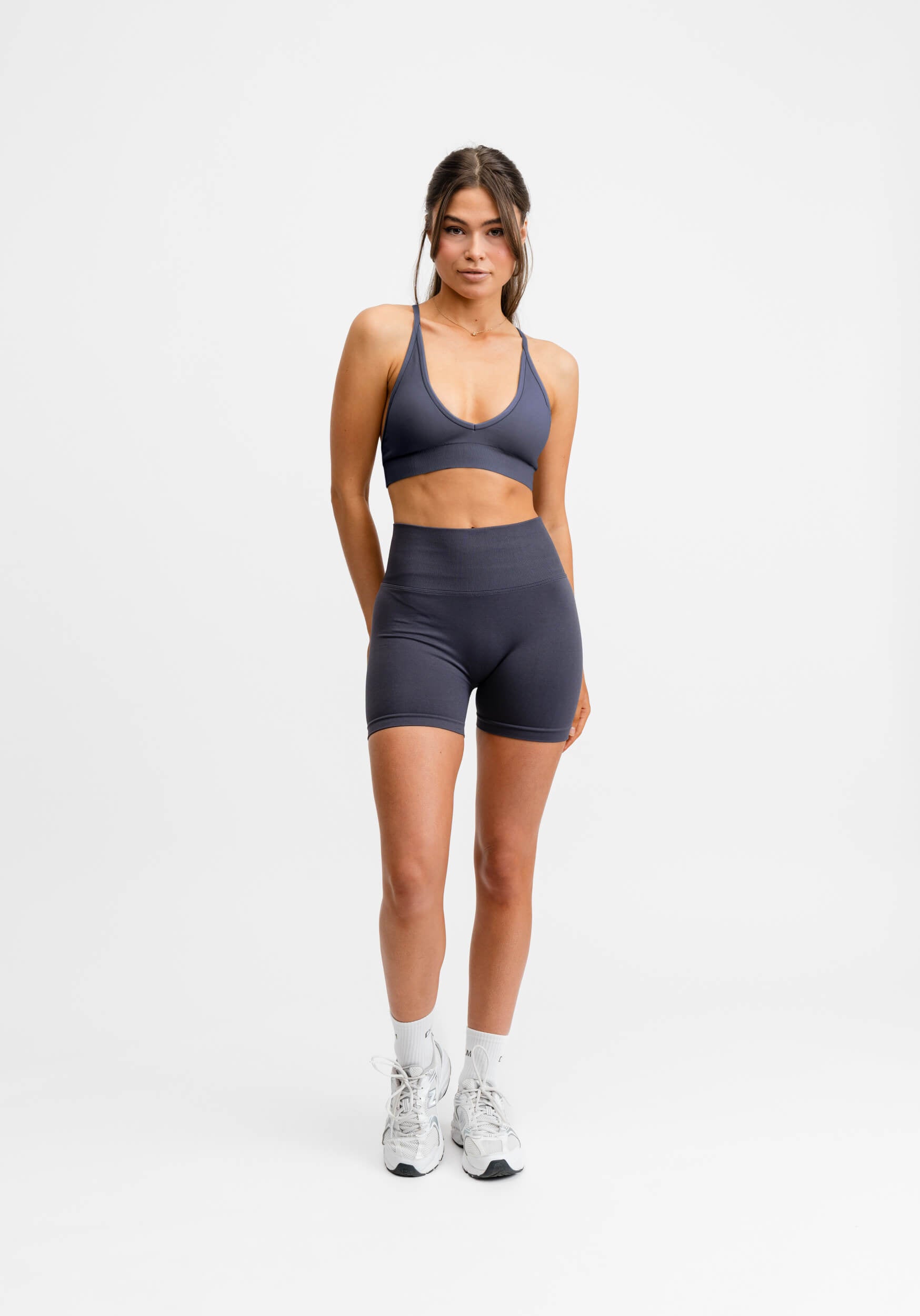 Seamless Scrunch Bike Shorts Charcoal