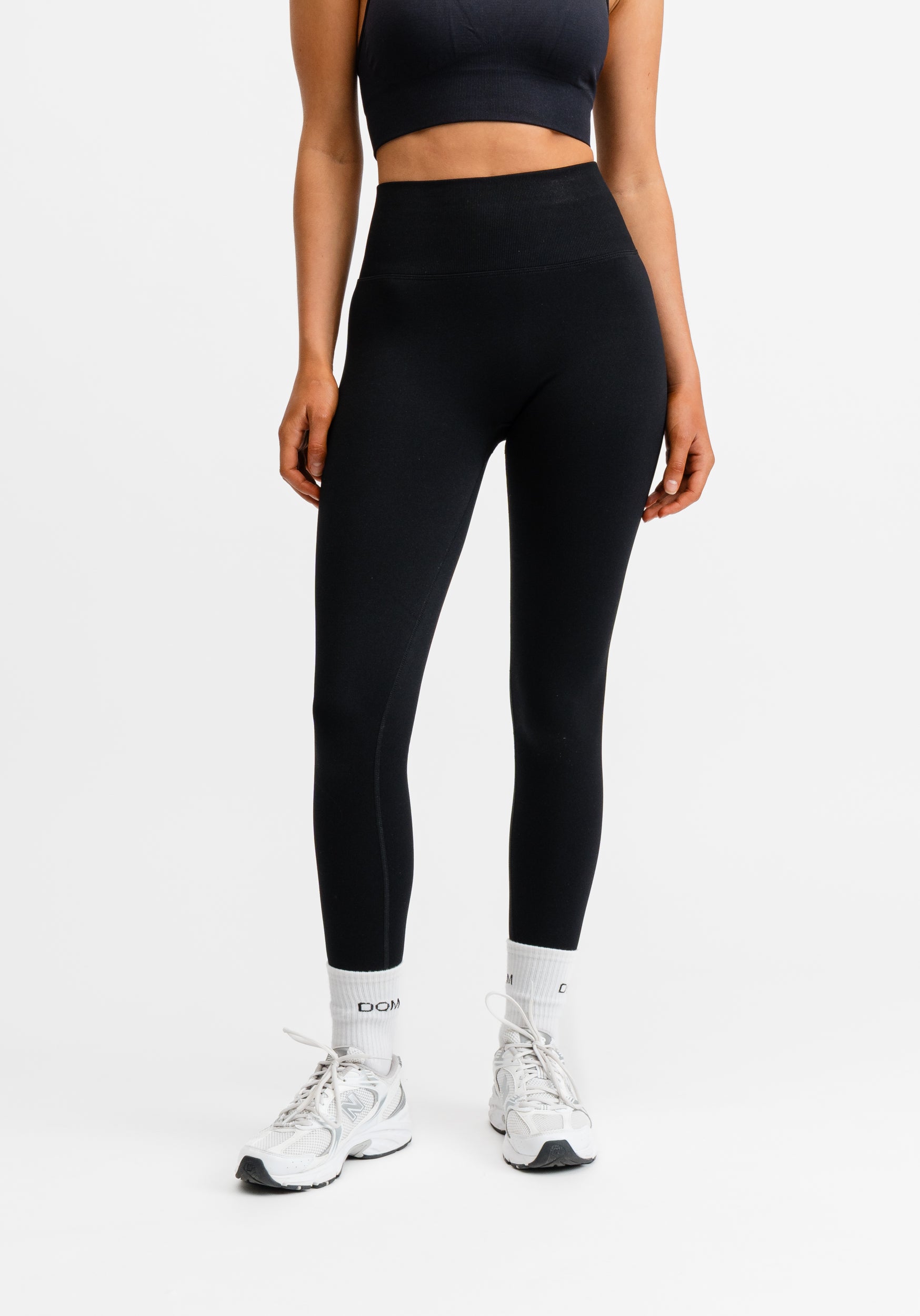 Seamless Scrunch Tights Black