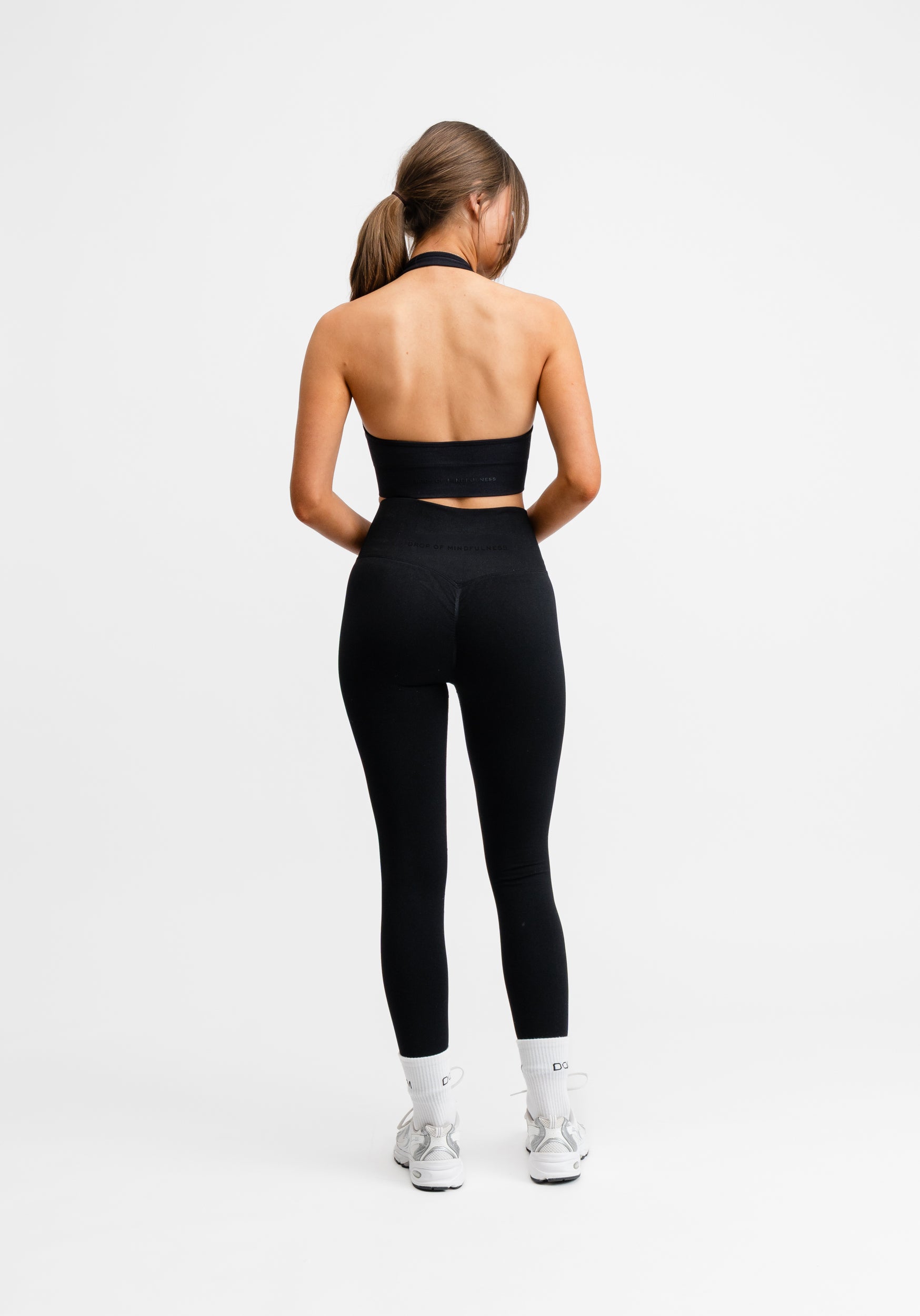 Seamless Scrunch Tights Black