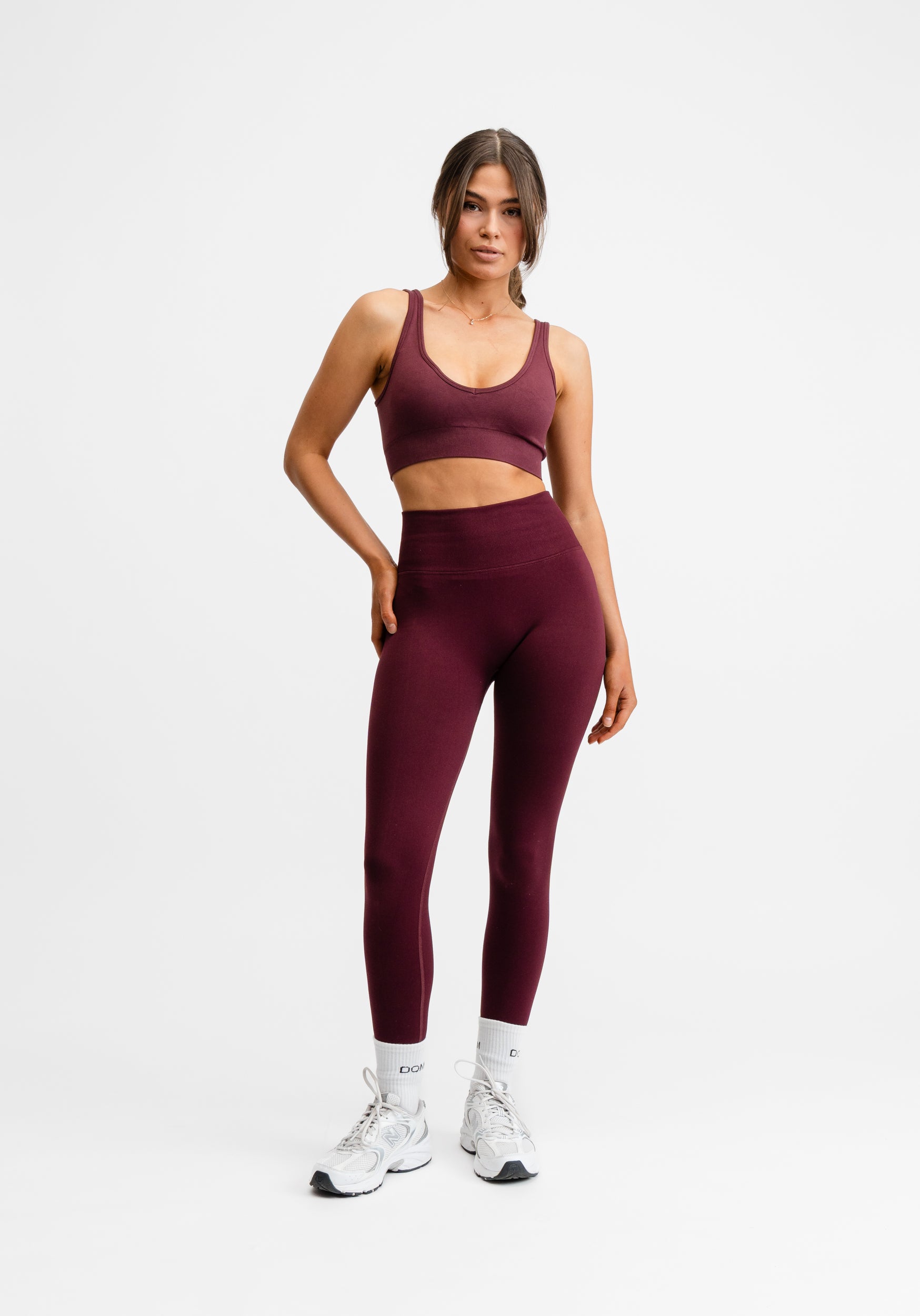 Seamless Scrunch Tights Redwood