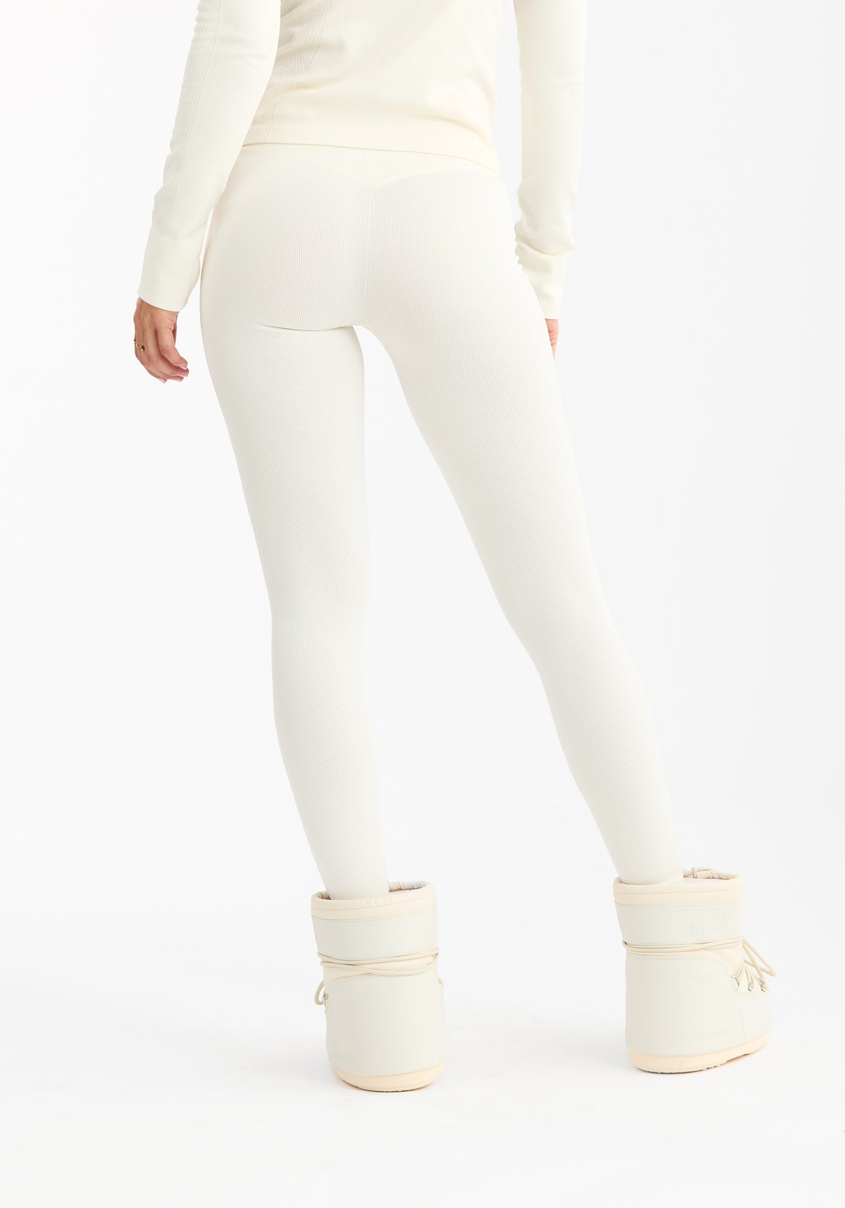 Seamless Base Layer Tights Cream White Après