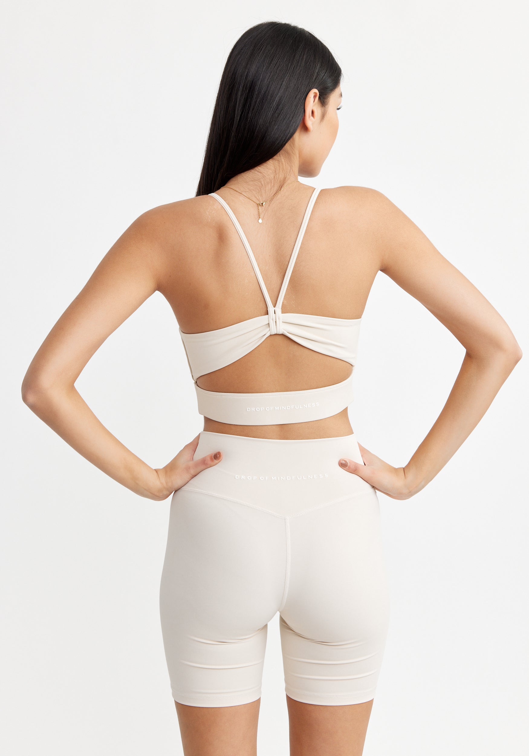 Ultimate Open Back Sports Bra Cream White