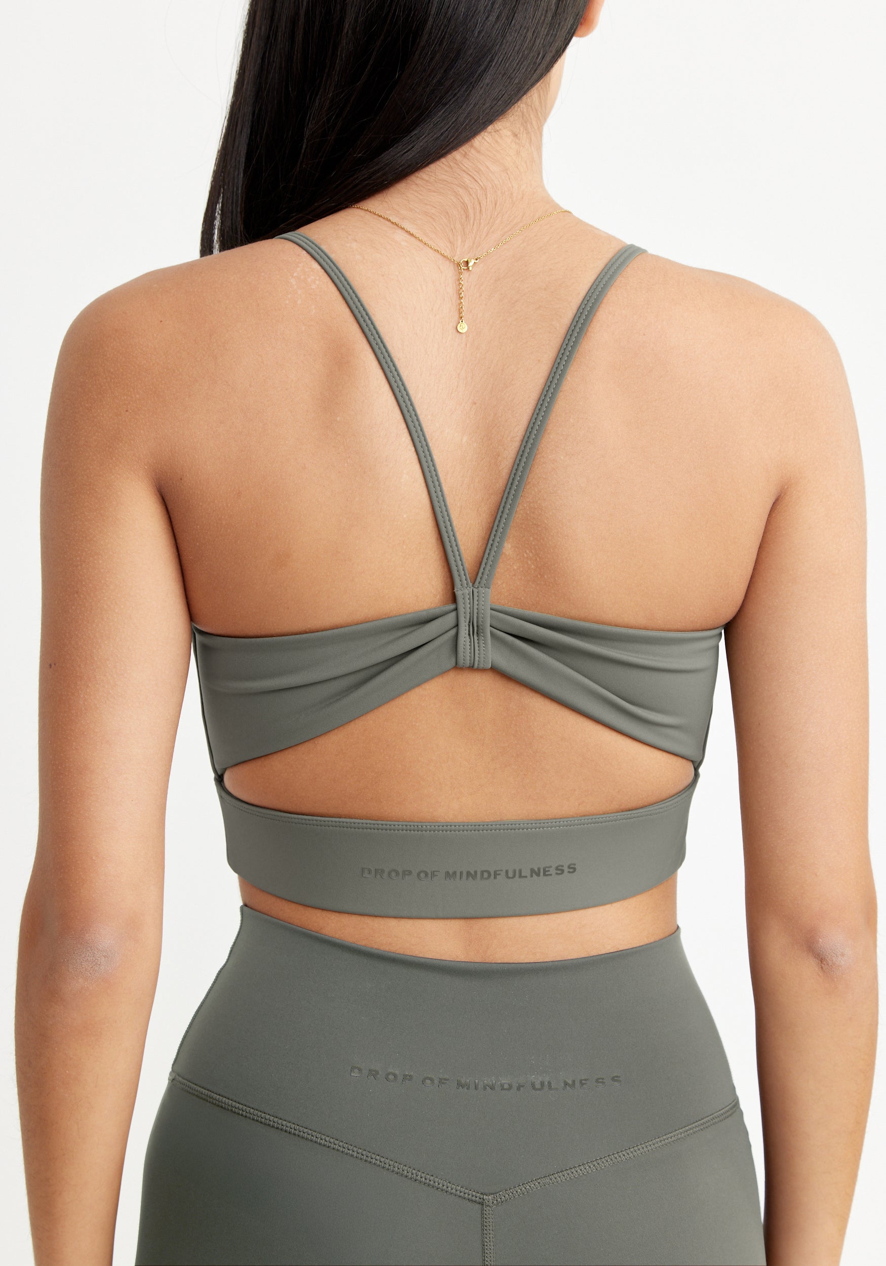 Ultimate Open Back Sports Bra Khaki