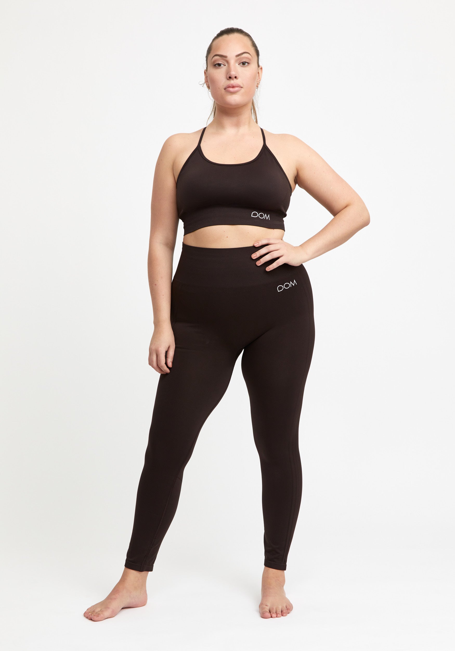 Cora Tights Seamless Dark Brown