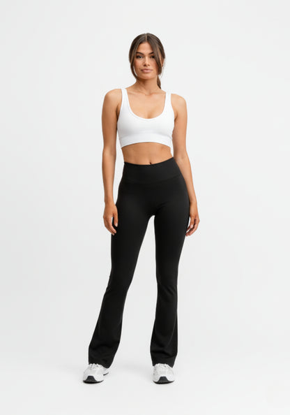 Seamless Flare Tights Black