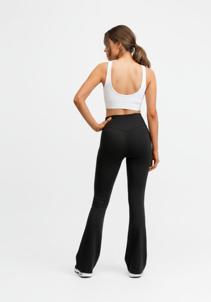 Seamless Flare Tights Black