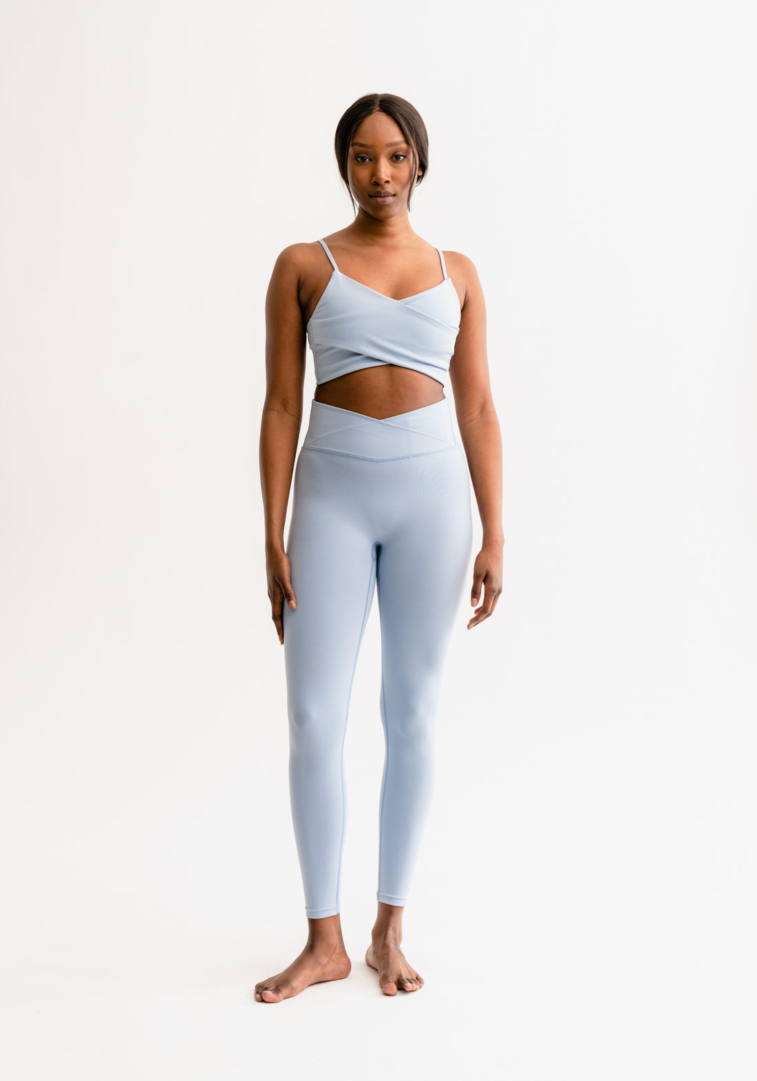 Adeline Wrap Over Tights Powder Blue