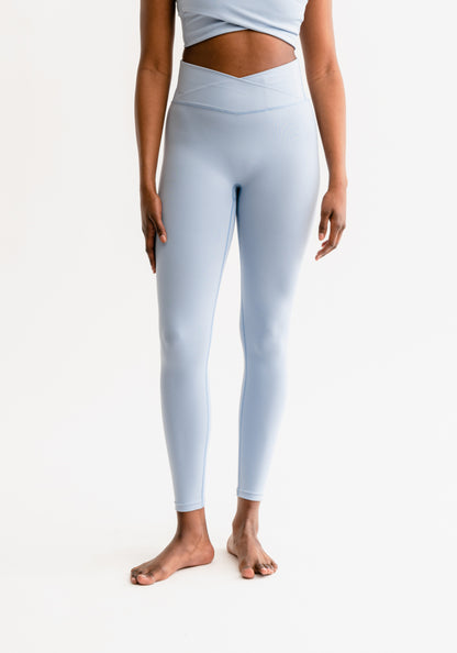 Adeline Wrap Over Tights Powder Blue