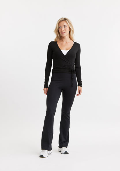 Ballet Wrap Top Black