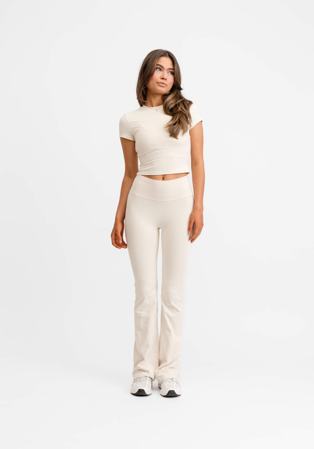 Butter Soft Flare Tights Cream White