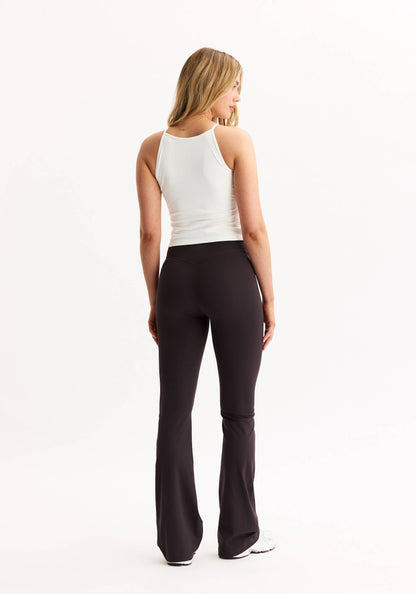 Butter Soft Flare Tights Dark Brown