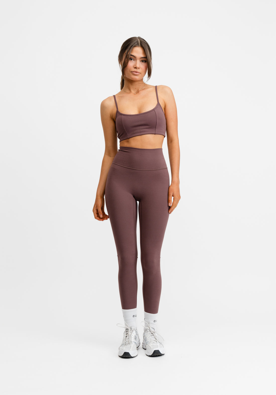 Butter Soft High Waist Tights Dark Mauve