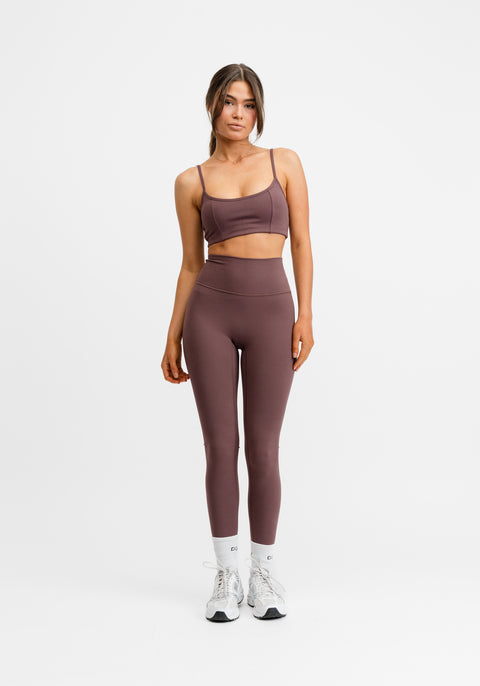 Butter Soft High Waist Tights Dark Mauve