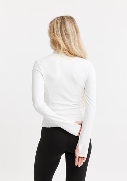 Butter Soft Neu Zip Cardigan Optic White