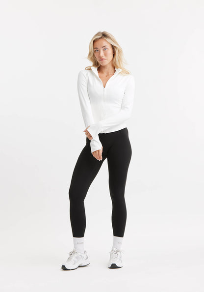 Butter Soft Neu Zip Cardigan Optic White