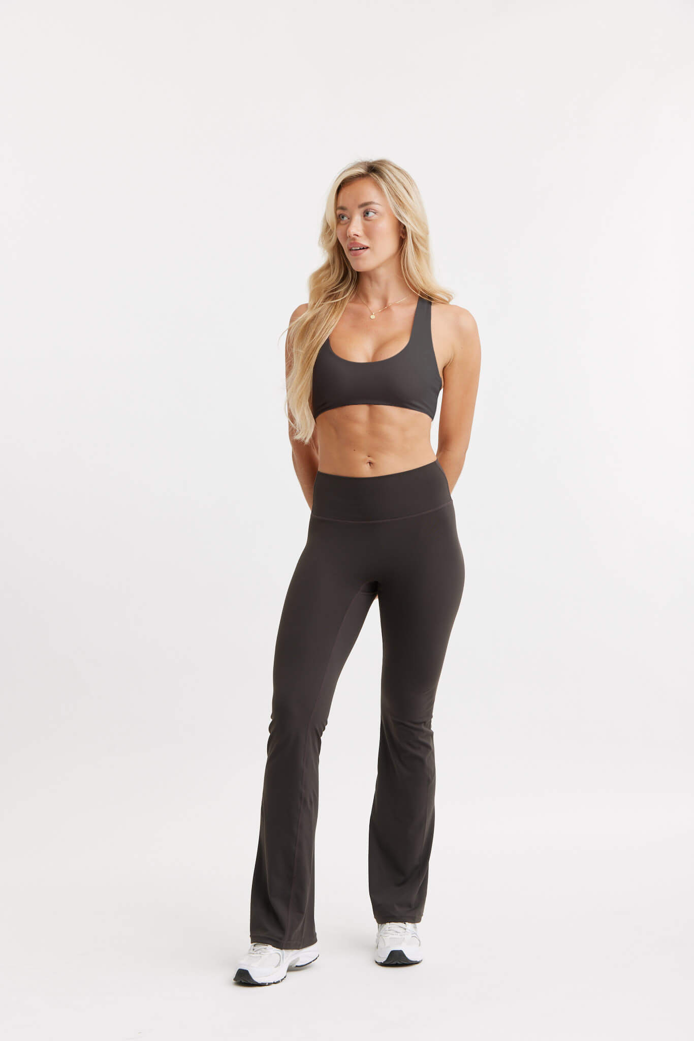 Butter Soft Racer Back Sports Bra Dark Brown