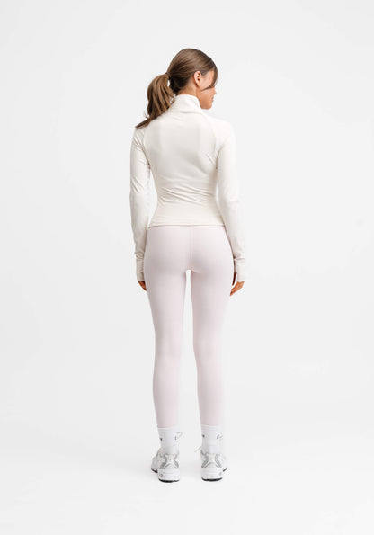 Butter Soft Zip Cardigan Cream White