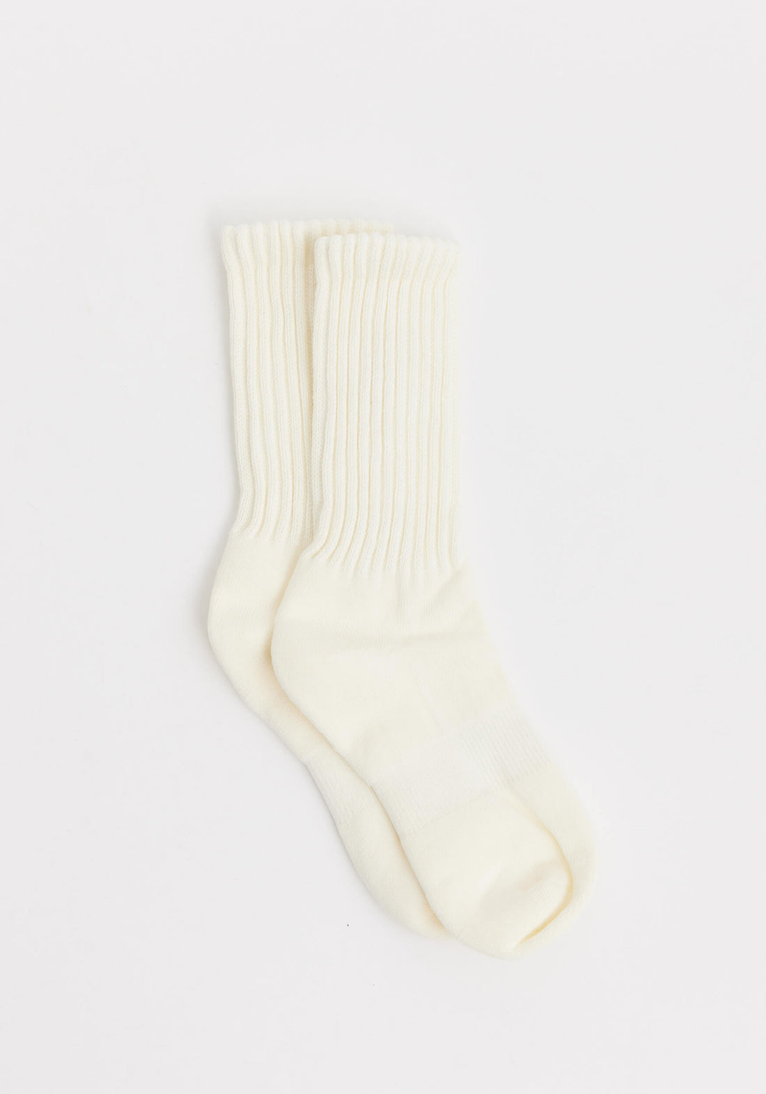 DOM Slouchy Socks Cream White