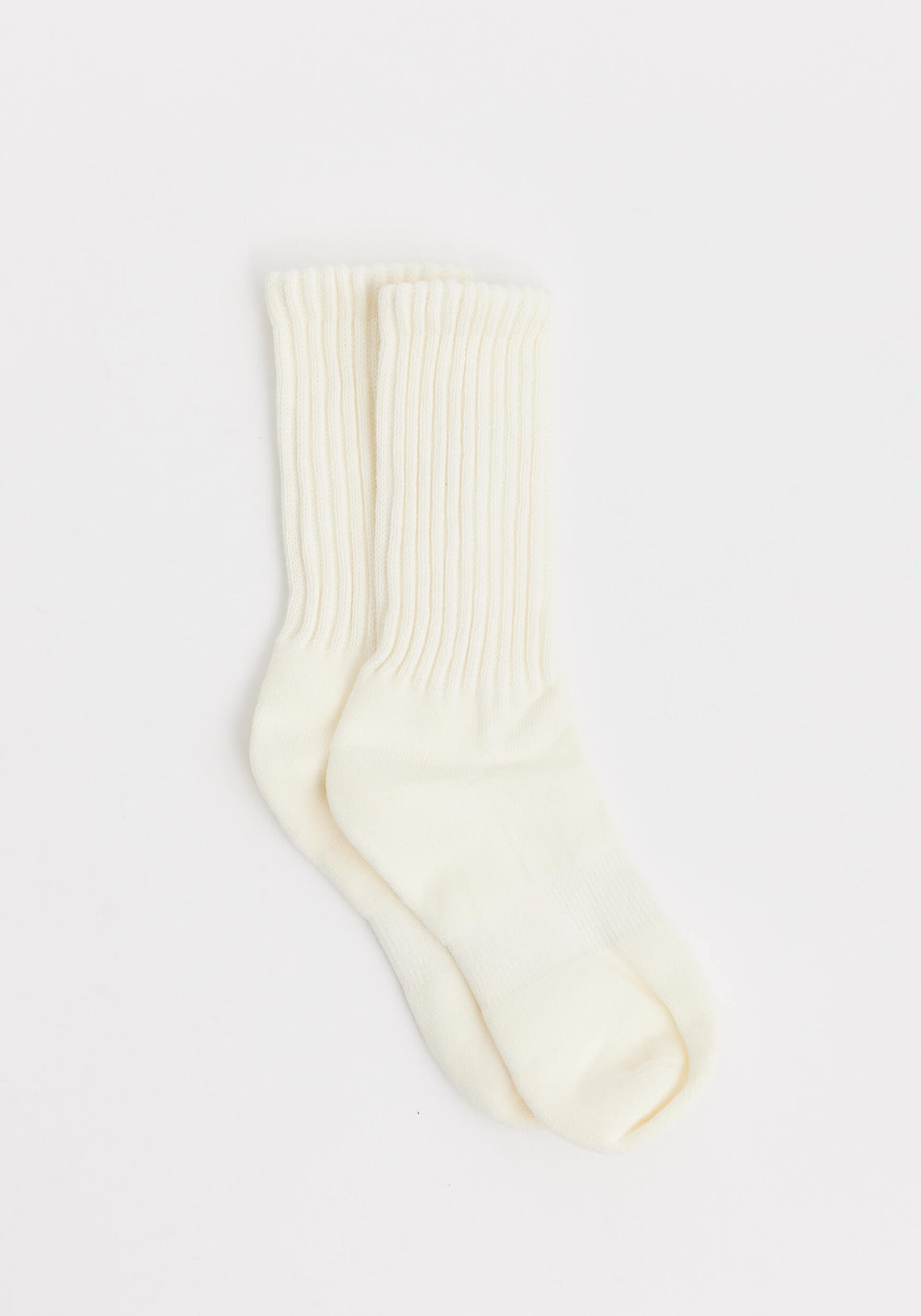 DOM Slouchy Socks Cream White