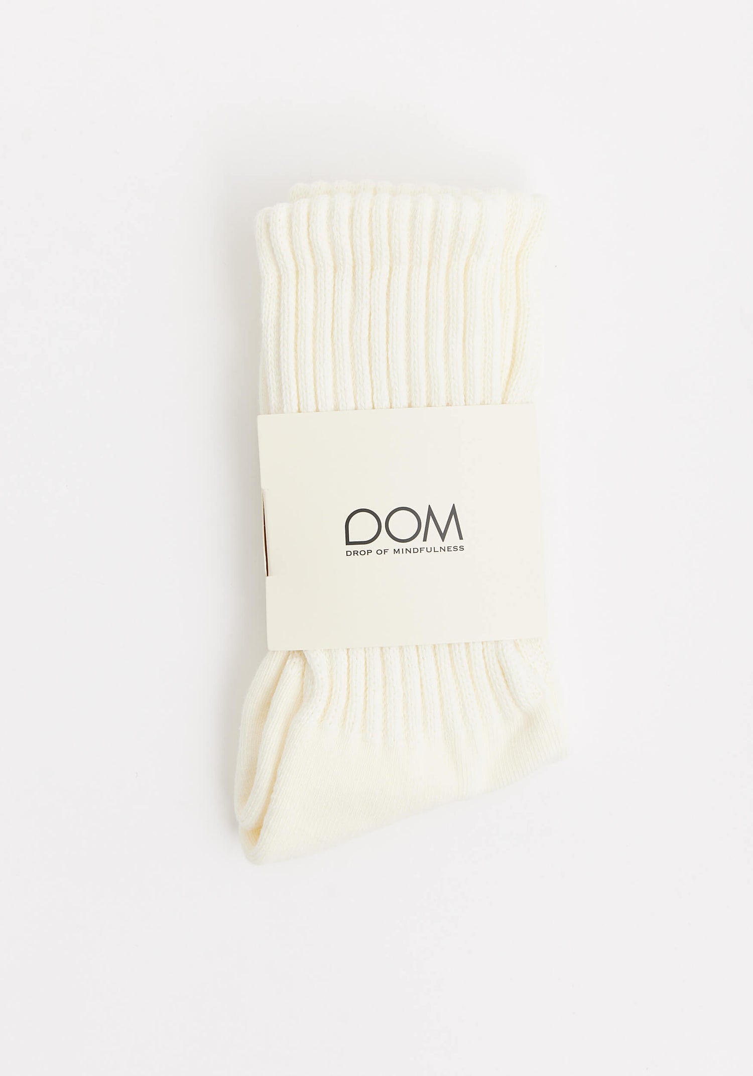 DOM Slouchy Socks Cream White