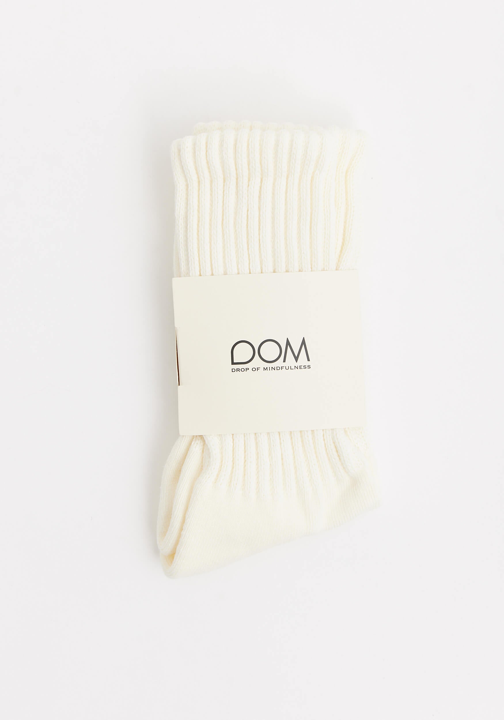 DOM Slouchy Socks Cream White