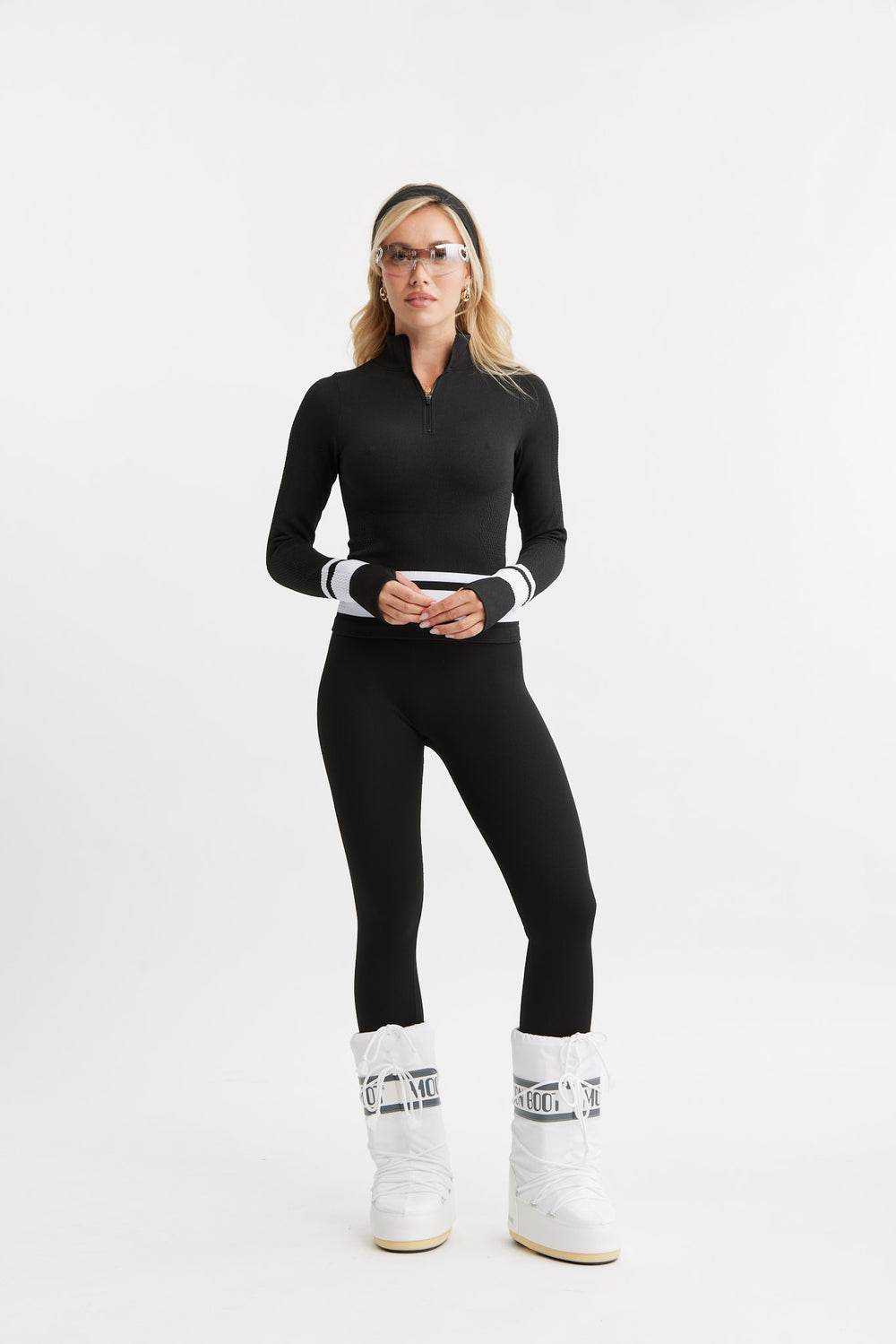 Seamless Base Layer Tights Black