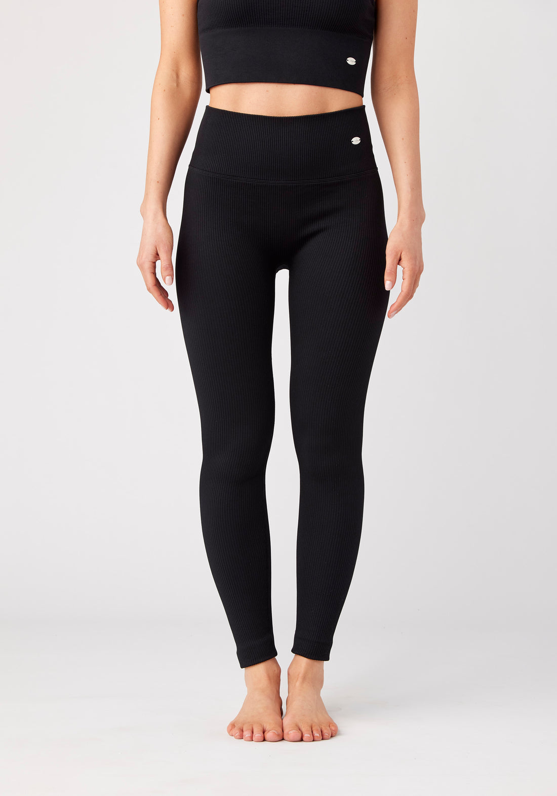 Ribbed Seamless Tights Black