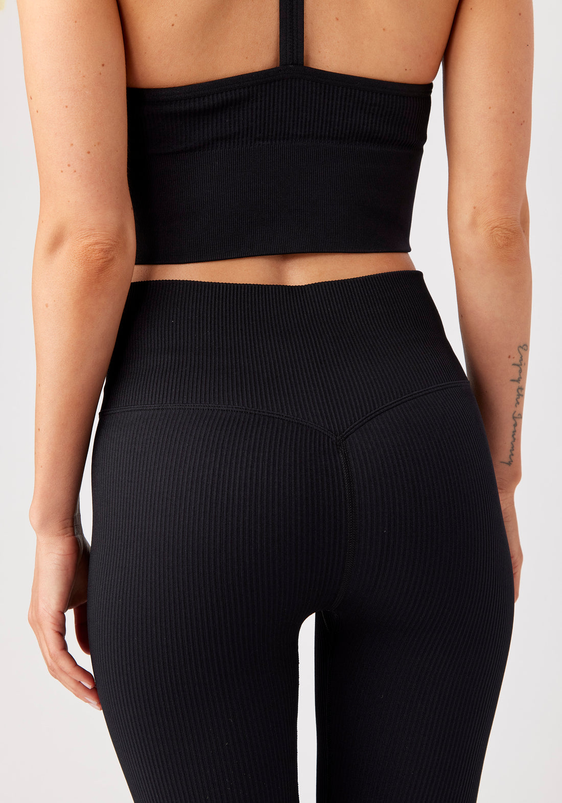 Ribbed Seamless Tights Black