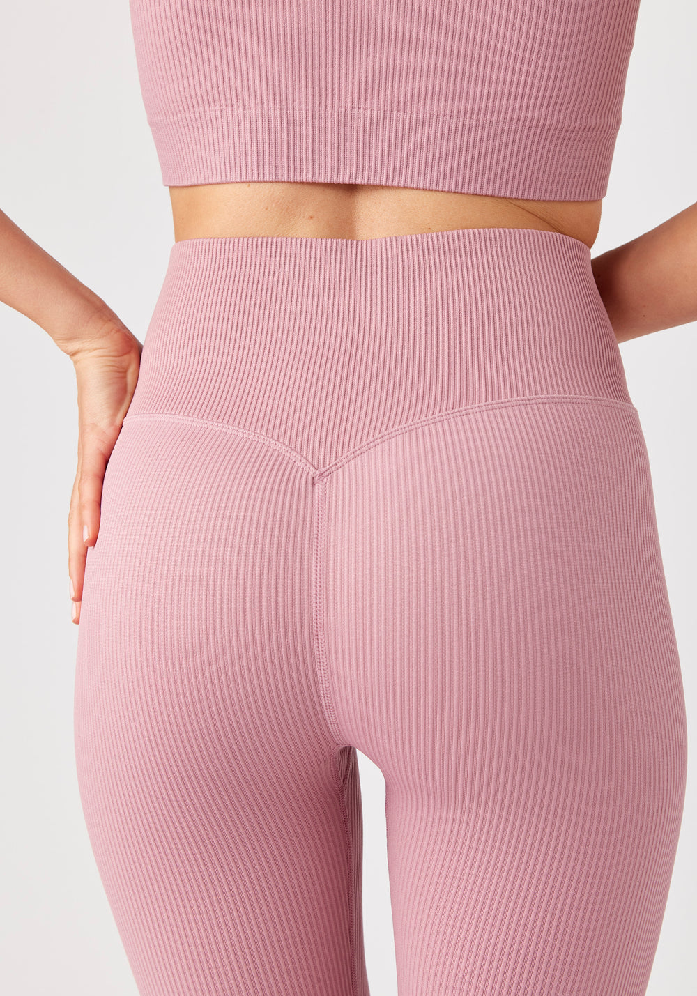 Ribbed Seamless Tights Cosmetic Pink
