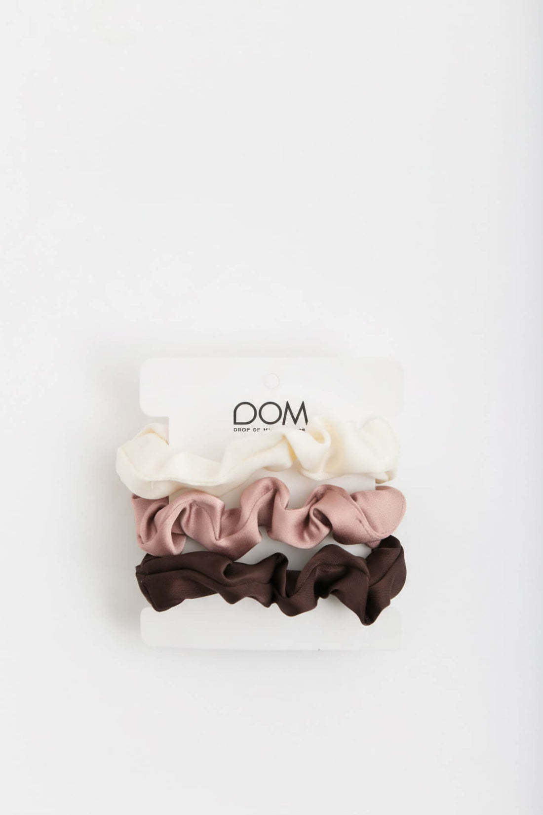 Satin Hair Scrunchie 3-Pack Multi Brown