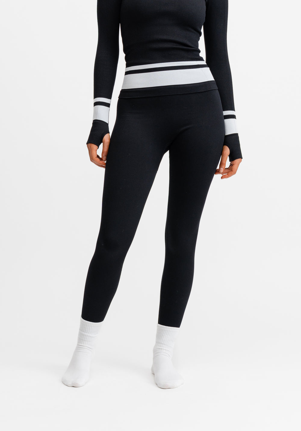 Seamless Base Layer Tights Black