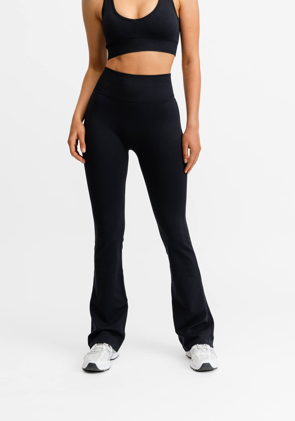 Seamless Flare Tights Black