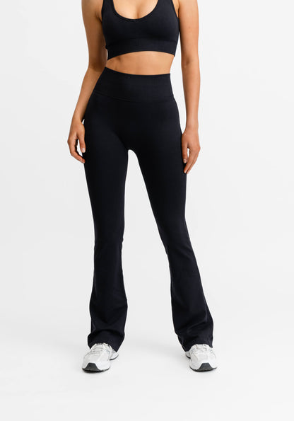 Seamless Flare Tights Black